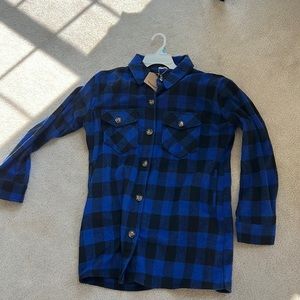 Beaitiful blue and black KORI flannel.